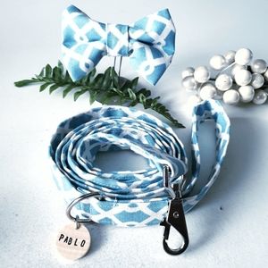 Pablo's Cotton Dog Bow Tie & Leash Set
